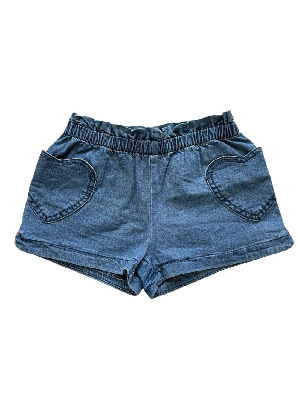 Mini Boden Heart Pocket Denim Shorts Size 7y